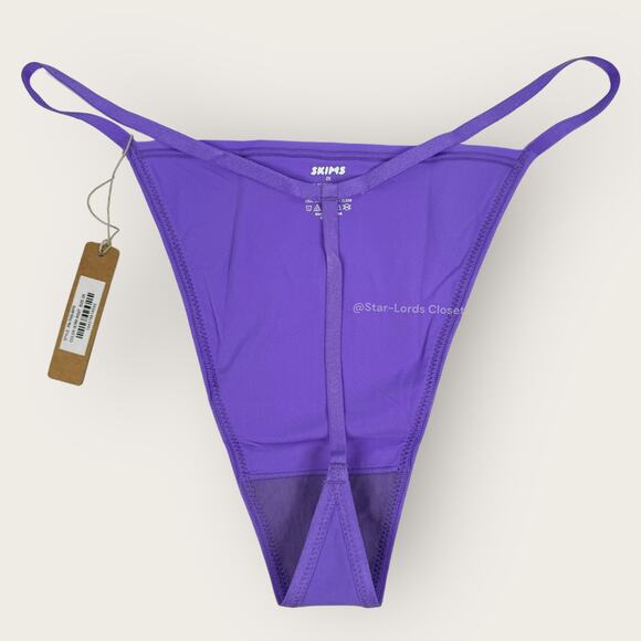 SKIMS Underwear Bundle | 2X Plus Size | T String Thong Violet Pink Neon Bright - Picture 3 of 7